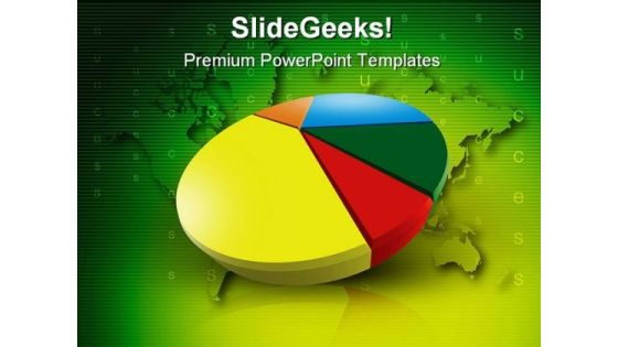 Pie Chart Business People PowerPoint Template 0810