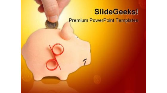 Piggy Bank Money PowerPoint Themes And PowerPoint Slides 0411