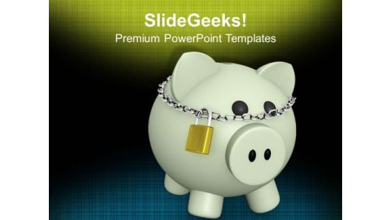 Piggy Bank With Lock Security Savings Success PowerPoint Templates Ppt Backgrounds For Slides 0113 Piggy Bank With Lock Security Savings Success PowerPoint Templates Ppt Backgrounds For Slides 0113