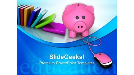 Piggy Bank With Mouse Internet PowerPoint Templates And PowerPoint Themes 0812 Piggy Bank With Mouse Internet PowerPoint Templates And PowerPoint Themes 0812