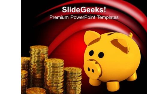 Piggy With Dollar Coins Business Concept PowerPoint Templates Ppt Backgrounds For Slides 0313 Piggy With Dollar Coins Business Concept PowerPoint Templates Ppt Backgrounds For Slides 0313