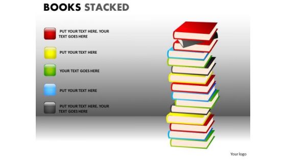 Pile Of Books PowerPoint Templates