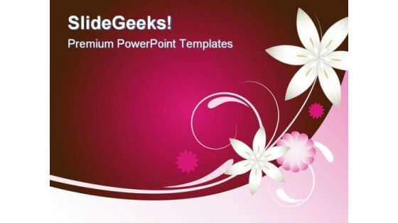 Pink And Brown Abstract PowerPoint Template 0910 Pink And Brown Abstract PowerPoint Template 0910