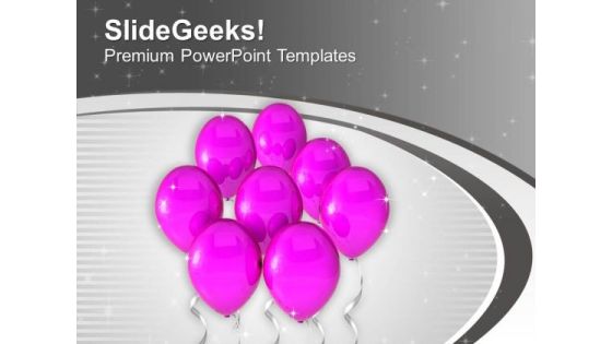 Pink Balloons For Celebration Theme PowerPoint Templates Ppt Backgrounds For Slides 0513 Pink Balloons For Celebration Theme PowerPoint Templates Ppt Backgrounds For Slides 0513