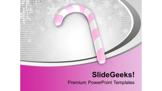 Pink Candy Cane On White Background PowerPoint Templates Ppt Backgrounds For Slides 0113 Pink Candy Cane On White Background PowerPoint Templates Ppt Backgrounds For Slides 0113