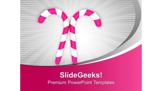 Pink Candy For Christmas Celebration PowerPoint Templates Ppt Backgrounds For Slides 0513 Pink Candy For Christmas Celebration PowerPoint Templates Ppt Backgrounds For Slides 0513