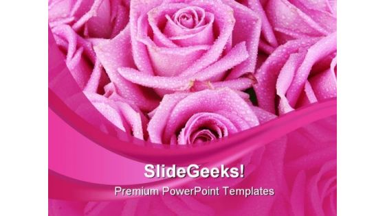 Pink Rose Abstract Beauty PowerPoint Templates And PowerPoint Backgrounds 0411