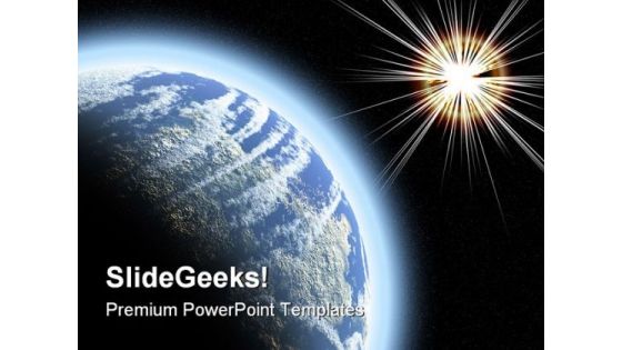 Planet Earth Globe PowerPoint Template 0610 Planet Earth Globe PowerPoint Template 0610