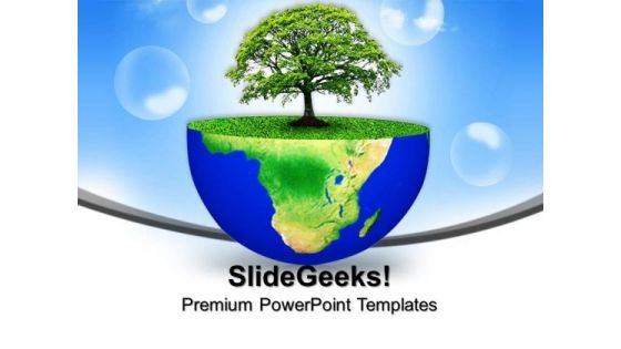 Planet Earth With Green Tree Environment PowerPoint Templates And PowerPoint Themes 0912 Planet Earth With Green Tree Environment PowerPoint Templates And PowerPoint Themes 0912