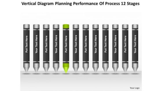Planning Performance Of Process 12 Stages Business Outlines PowerPoint Templates