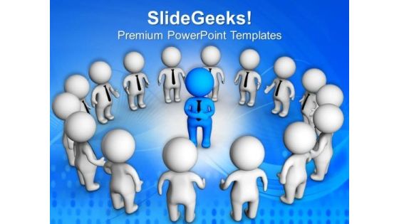 Play Role Of Leader In Business Team PowerPoint Templates Ppt Backgrounds For Slides 0513