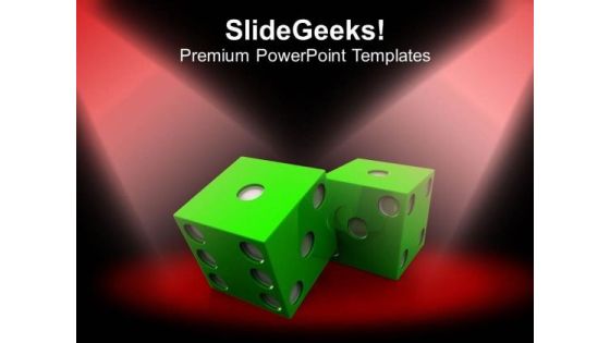 Play With Dices Game PowerPoint Templates Ppt Backgrounds For Slides 0413