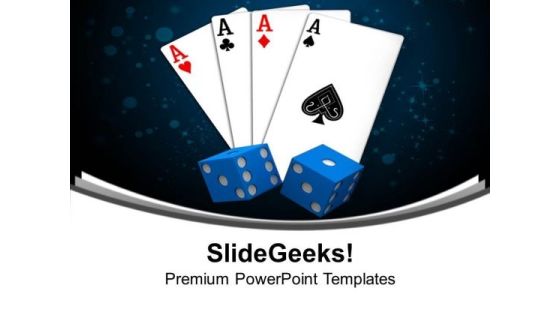 Playing Card Ace With Dices PowerPoint Templates Ppt Backgrounds For Slides 0313 Playing Card Ace With Dices PowerPoint Templates Ppt Backgrounds For Slides 0313