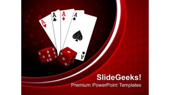 Playing Card With Dices Game PowerPoint Templates Ppt Backgrounds For Slides 0313 Playing Card With Dices Game PowerPoint Templates Ppt Backgrounds For Slides 0313