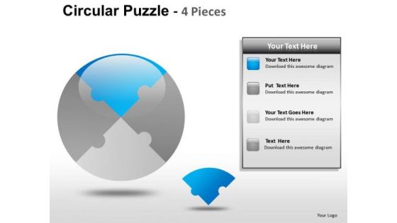 Point Circular Puzzle 4 Pieces PowerPoint Slides And Ppt Diagram Templates Point Circular Puzzle 4 Pieces PowerPoint Slides And Ppt Diagram Templates
