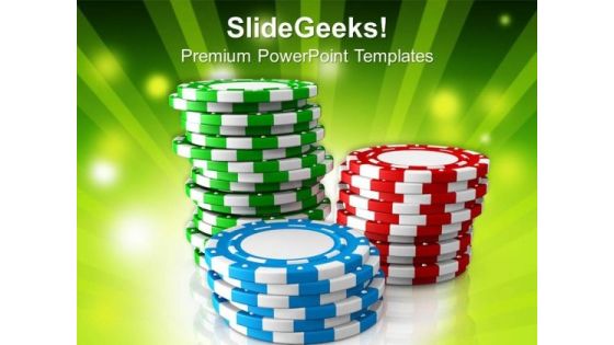 Poker Chips With Casino Theme PowerPoint Templates Ppt Backgrounds For Slides 0313 Poker Chips With Casino Theme PowerPoint Templates Ppt Backgrounds For Slides 0313