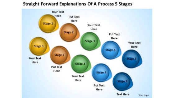 Power Point Arrows Straight Forward Explanations Of Process 5 Stages PowerPoint Templates
