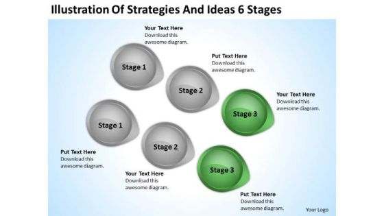 PowerPoint Arrow Shapes Illustration Of Strategies And Ideas 6 Stages Slide