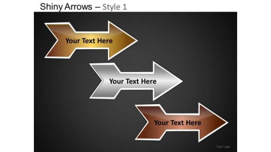 PowerPoint Backgrounds Company Leadership Shiny Arrows Ppt Slides