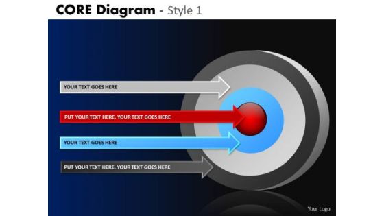 PowerPoint Backgrounds Company Teamwork Core Diagram Ppt Slides
