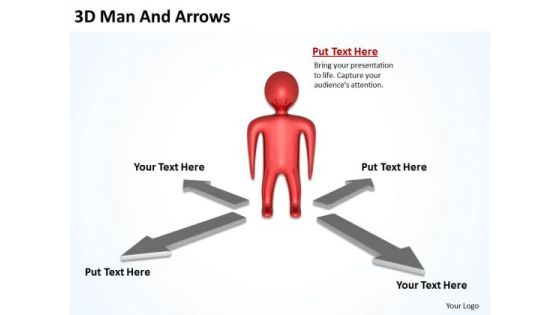 PowerPoint Business 3d Man And Arrows Pointing Slides PowerPoint Business 3d Man And Arrows Pointing Slides