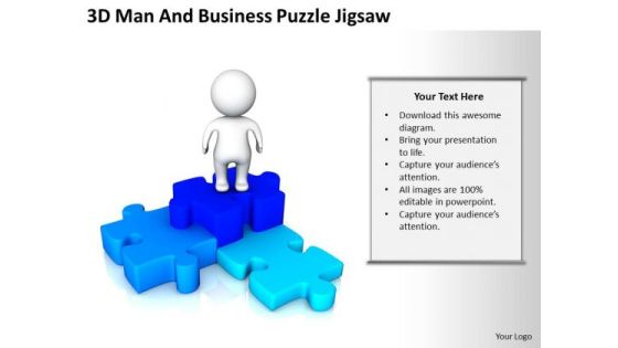 PowerPoint Business Man And New Presentation Puzzle Jigsaw Slides PowerPoint Business Man And New Presentation Puzzle Jigsaw Slides