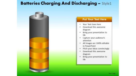 PowerPoint Design Corporate Growth Batteries Charging Ppt Process