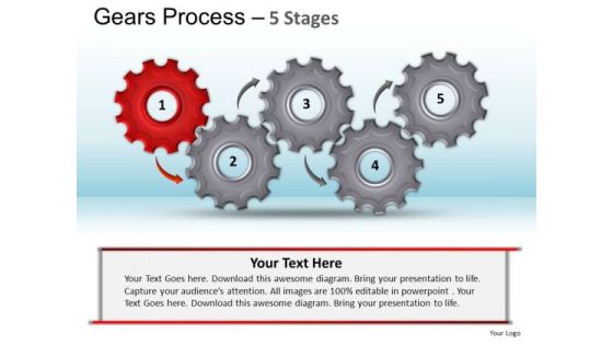 PowerPoint Design Slides Chart Gears Process Ppt Template
