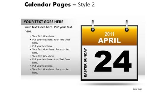 PowerPoint Design Slides Download Calendar 24 April Ppt Layouts