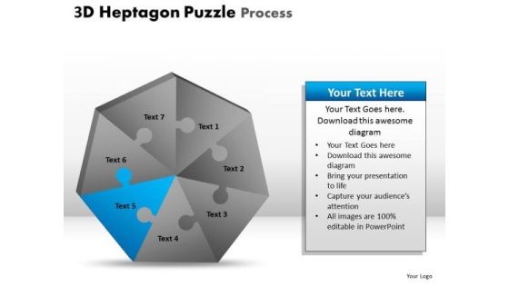 PowerPoint Design Slides Growth Heptagon Puzzle Ppt Process
