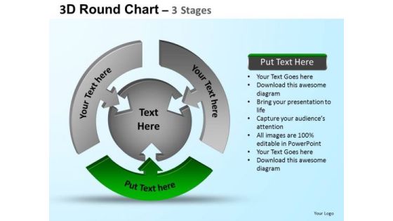 PowerPoint Design Slides Strategy Round Process Flow Chart Ppt Template