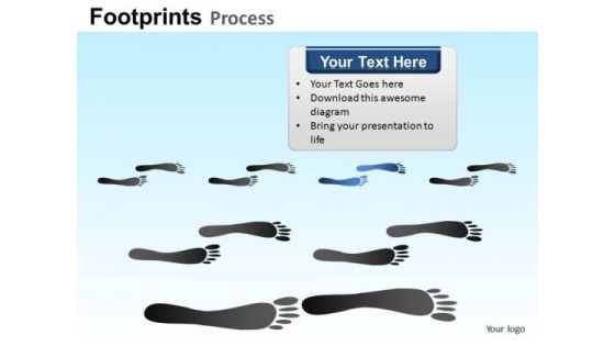 PowerPoint Designs Business Teamwork Footprints Process Ppt Slides