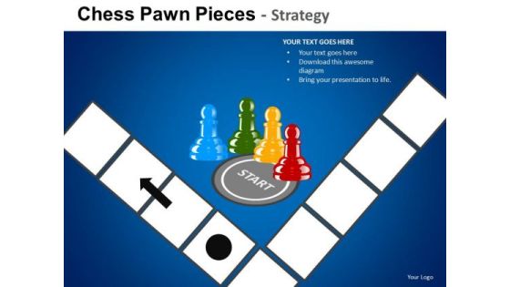 PowerPoint Executive Competition Corporate Leadership Chess Pawn Ppt Designs