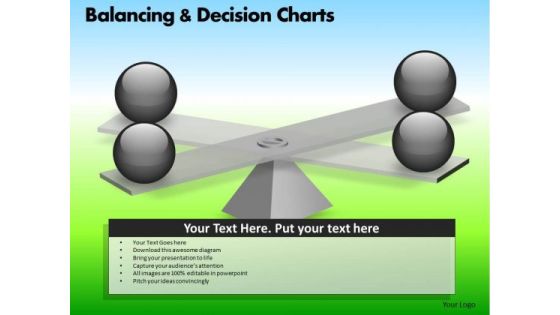 PowerPoint Layout Corporate Growth Balancing Decision Charts Ppt Process