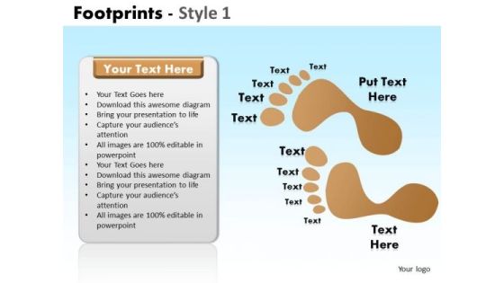 PowerPoint Layouts Business Designs Footprints Ppt Slides