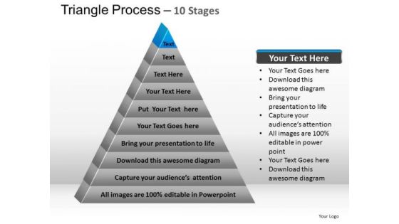 PowerPoint Presentation Designs Editable Triangle Process Ppt Design