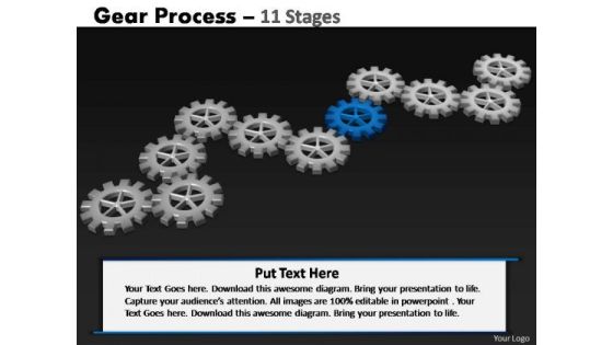PowerPoint Presentation Designs Growth Gears Process Ppt Template