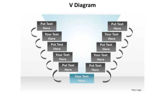 PowerPoint Presentation Designs Strategy V Diagram Ppt Template