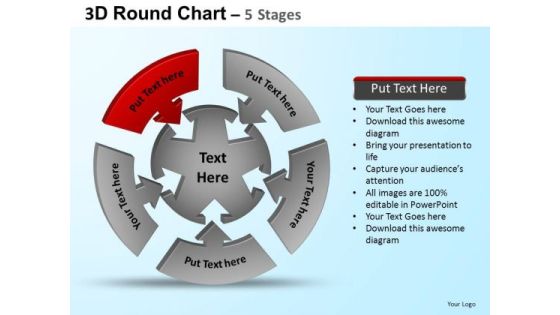 PowerPoint Presentation Strategy Round Process Flow Chart Ppt Design Slides