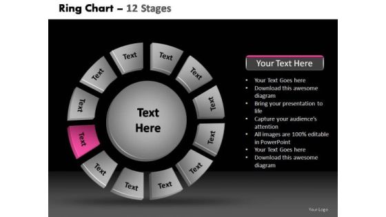 PowerPoint Presentation Teamwork Donut With Core Ppt Template
