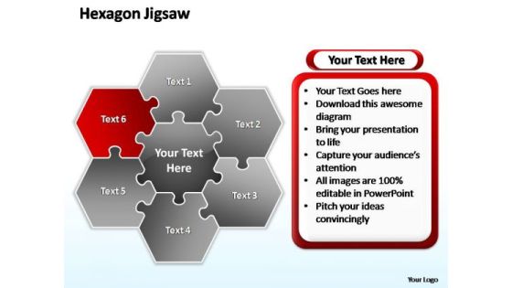 PowerPoint Process Chart Hexagon Jigsaw Ppt Presentation Designs PowerPoint Process Chart Hexagon Jigsaw Ppt Presentation Designs