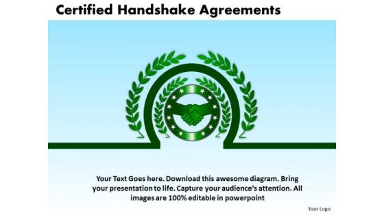 PowerPoint Process Company Certified Handshake Ppt Process