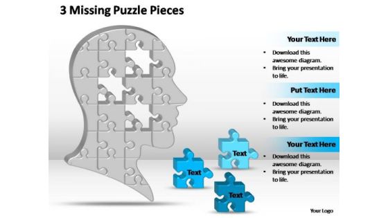 PowerPoint Process Company Missing Puzzle Pieces Brain Ppt Designs PowerPoint Process Company Missing Puzzle Pieces Brain Ppt Designs