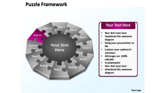 PowerPoint Process Diagram Puzzle Framework Ppt Template PowerPoint Process Diagram Puzzle Framework Ppt Template