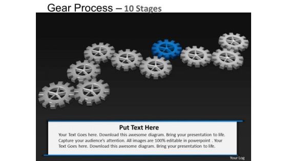 PowerPoint Process Education Gears Process Ppt Template