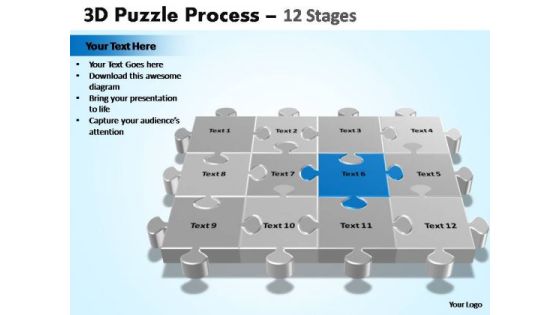 PowerPoint Process Leadership Puzzle Process Ppt Design
