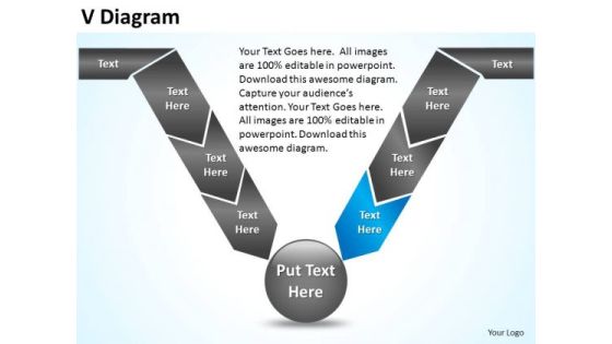 PowerPoint Process Process V Diagram Ppt Backgrounds