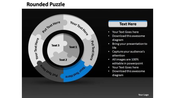 PowerPoint Process Strategy Rounded Puzzle Ppt Slides PowerPoint Process Strategy Rounded Puzzle Ppt Slides