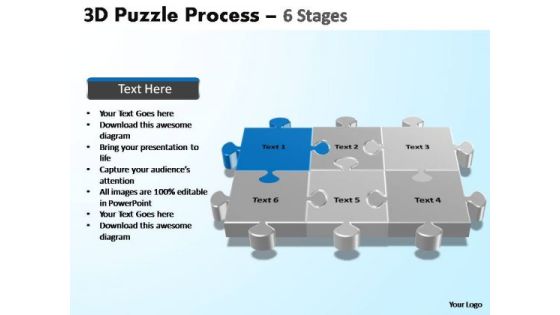 PowerPoint Process Teamwork Puzzle Process Ppt Presentation