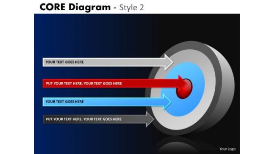 PowerPoint Slide Business Strategy Targets Core Diagram Ppt Layout